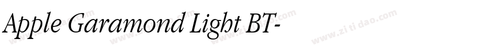 Apple Garamond Light BT字体转换